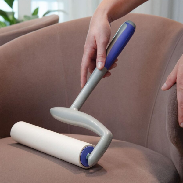 Сменный ролик - блок для чистки мягкой мебели и штор Clean Space (60 листов, диагональная намотка)